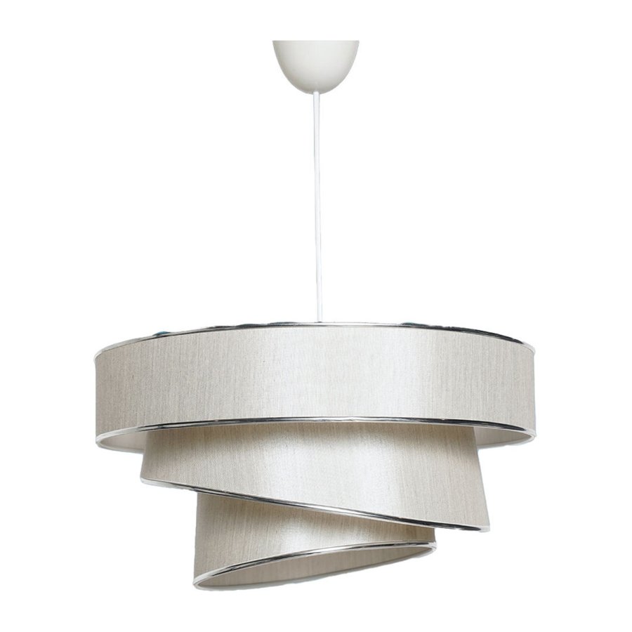 LUMI Couper loftlampe - beige bomuld og slv