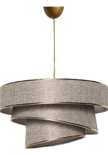 LUMI Couper loftlampe - beige bomuld og guld