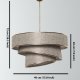 LUMI Couper loftlampe - beige bomuld og guld