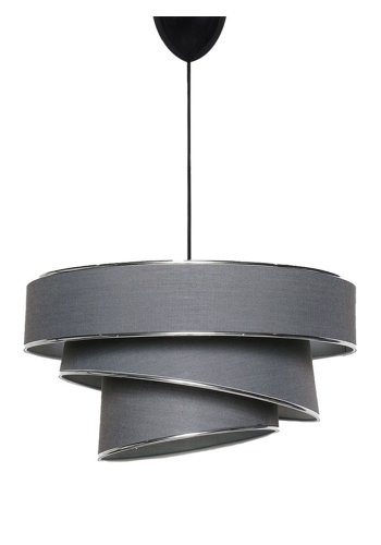 LUMI Couper loftlampe - antracitgr bomuld og slv