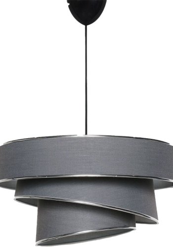 LUMI Couper loftlampe - antracitgr bomuld og slv