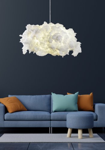 LUMI Serenity loftlampe - hvid bomuld