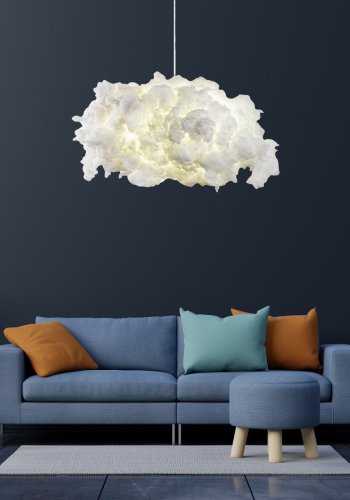 LUMI Serenity loftlampe - hvid bomuld