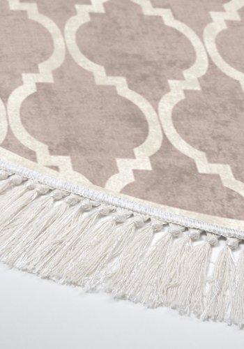 TEPPI ALN400601KR17 Hall gulvtppe, m. mnster, rund - multifarvet polyester (100)