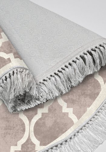 TEPPI ALN400601KR17 Hall gulvtppe, m. mnster, rund - multifarvet polyester (100)