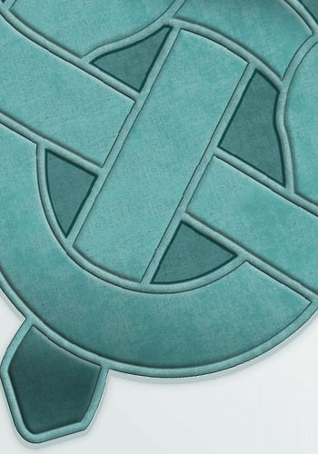 TEPPI ALN600147MV08 gulvtppe, m. mnster, rektangulr - bl polyester (180x280)