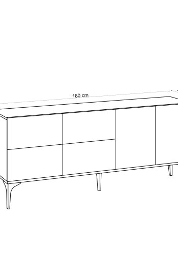 NORDVÄRK Laika konsol, safir eg
