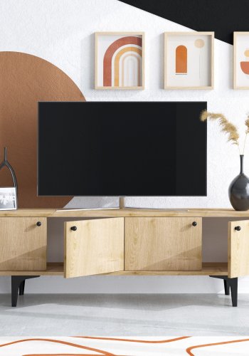 NORDVÄRK Chow TV-stativ, Sapphire Oak