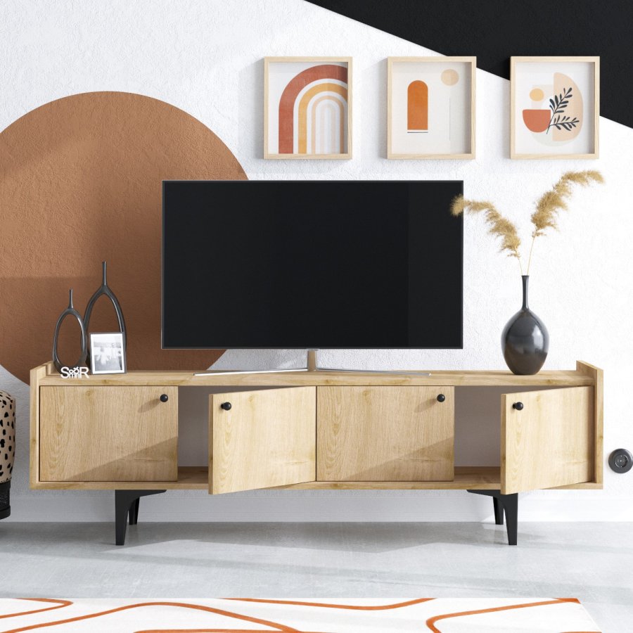 NORDVÄRK Chow TV-stativ, Sapphire Oak