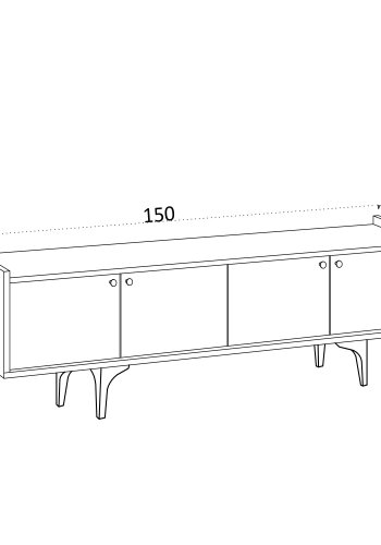NORDVÄRK Chow TV-stativ, Sapphire Oak