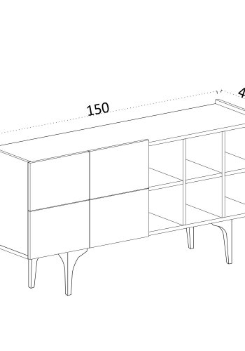 NORDVÄRK Alpha konsol, hvid