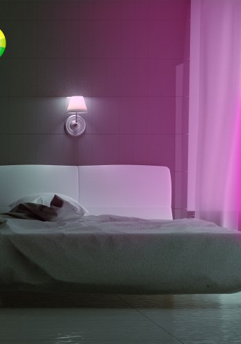 LUMI Lumos multifarvet gulvlampe - sort aluminium