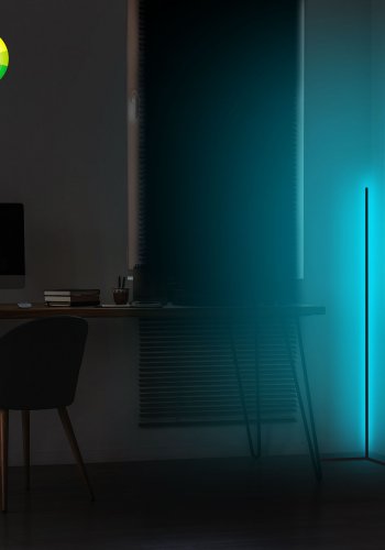 LUMI Lumos multifarvet gulvlampe - sort aluminium