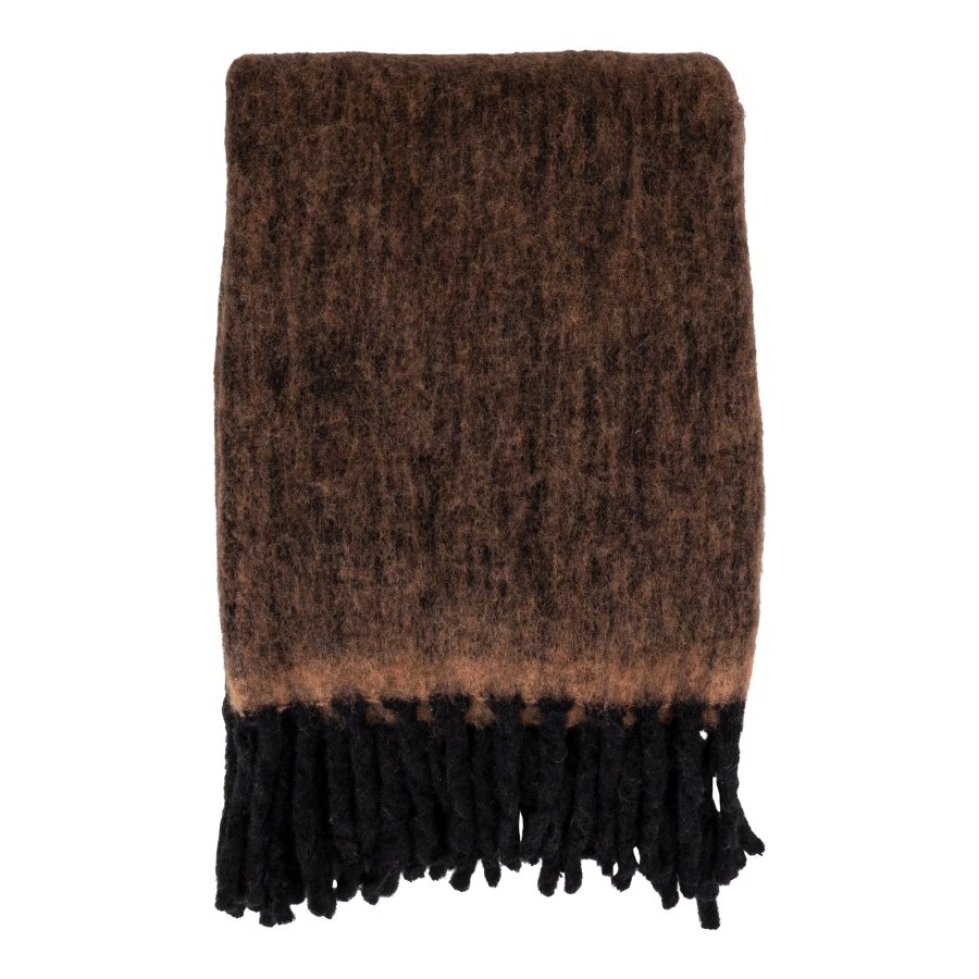 HOUSE NORDIC Carmel plaid, rektangulr - brun uld/nylon/akryl (130x170)