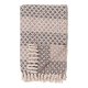 HOUSE NORDIC Alanya plaid, rektangulr - brun/beige/hvid bomuld/polyester (130x180)