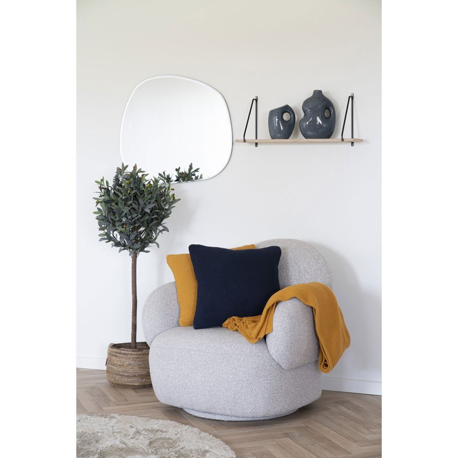 HOUSE NORDIC Santos plaid, rektangulr - okker genanvendt bomuld (130x170)