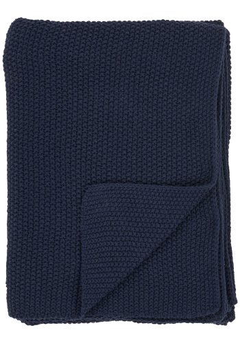 HOUSE NORDIC Santos plaid, rektangulr - mrkebl genanvendt bomuld (130x170)