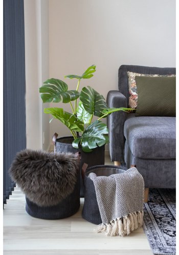 HOUSE NORDIC rektangulr Cort plaid - gr bomuld (160x130)