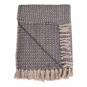 HOUSE NORDIC rektangulr Cort plaid - gr bomuld (160x130)