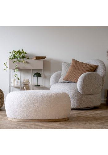 HOUSE NORDIC Kobe pyntepude, kvadratisk - sand polyester (45x45)