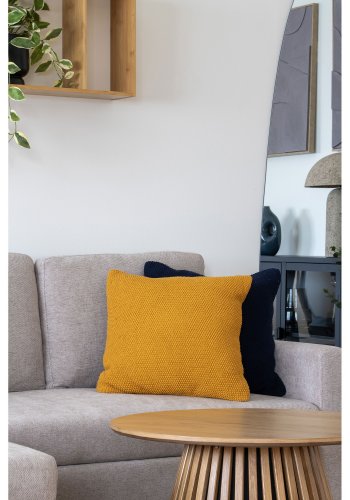 HOUSE NORDIC Santos pyntepude, kvadratisk - okker genanvendt bomuld (45x45)