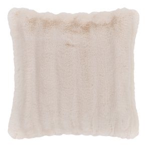 HOUSE NORDIC Galena pyntepude, kvadratisk - hvid polyester imiteret pels (45x45)