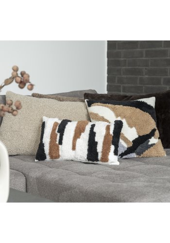 HOUSE NORDIC Tavira pyntepude, rektangulr - grbrun bouclé polyester (45x60)