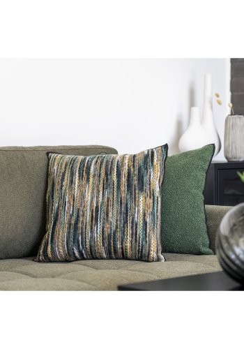 HOUSE NORDIC Lismore pude, kvadratisk - grn stof (45x45)