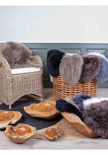 HOUSE NORDIC lammeskind - mushroom, gte NeUge  Zealandsk skind (85x50)