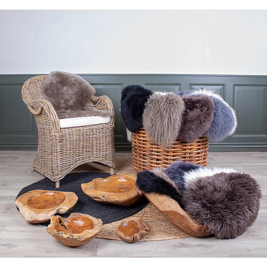 HOUSE NORDIC lammeskind - mushroom, gte NeUge  Zealandsk skind (85x50)