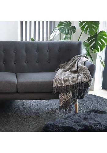 HOUSE NORDIC lammeskind - sort, gte NeUge  Zealandsk skind (85x50)