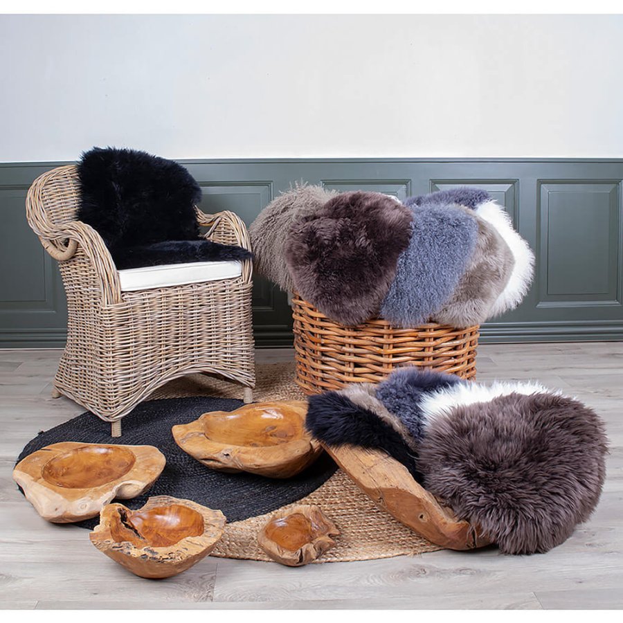 HOUSE NORDIC lammeskind - sort, gte NeUge  Zealandsk skind (85x50)