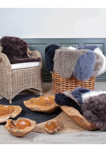 HOUSE NORDIC lammeskind - brun, gte NeUge  Zealandsk skind (85x50)