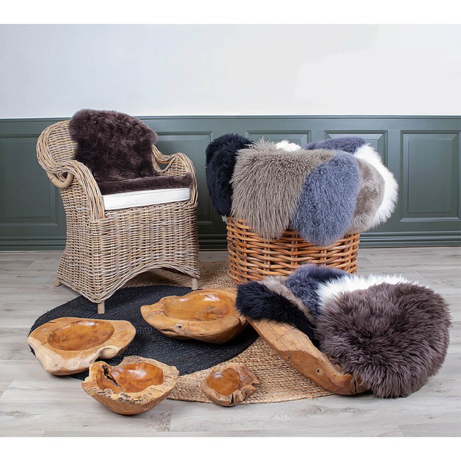 HOUSE NORDIC lammeskind - brun, gte NeUge  Zealandsk skind (85x50)