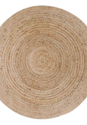 HOUSE NORDIC Bombay gulvtppe - natur jute/bomuld, rundt (180)