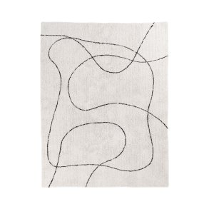 HOUSE NORDIC Tampa gulvtppe, rektangulr - natur bomuld med print (230x160)