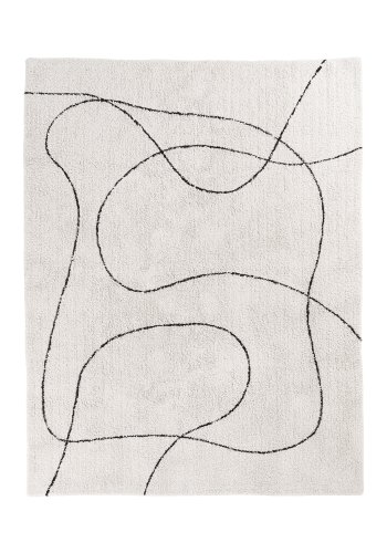 HOUSE NORDIC Tampa gulvtppe, rektangulr - natur bomuld med print (230x160)