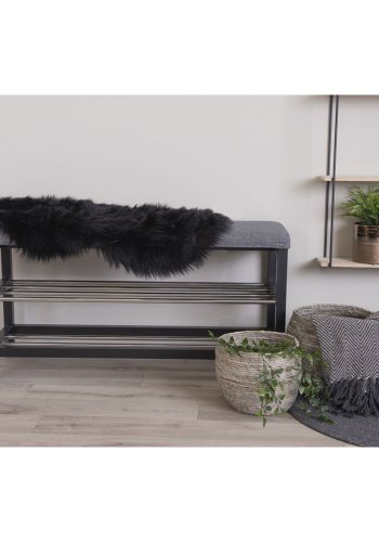 HOUSE NORDIC imiteret Lammeskind - sort polyester