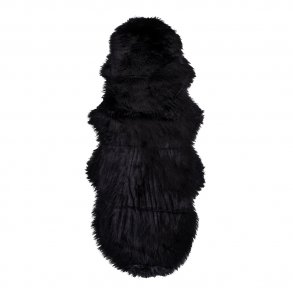 HOUSE NORDIC imiteret lammeskind - sort polyester (60x180)