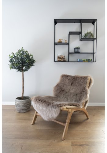 HOUSE NORDIC imiteret lammeskind - brun polyester (60x180) 