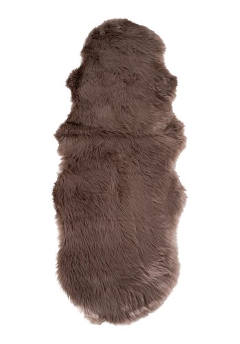 HOUSE NORDIC imiteret lammeskind - brun polyester (60x180) 