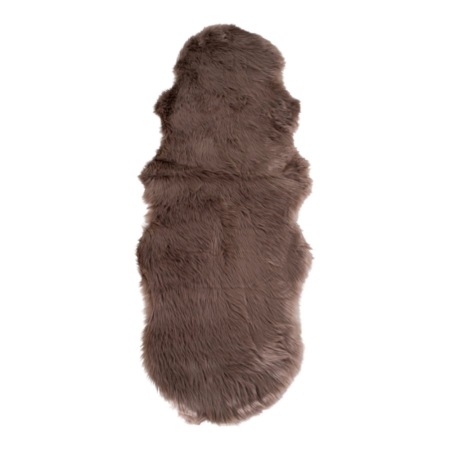 HOUSE NORDIC imiteret lammeskind - brun polyester (60x180) 