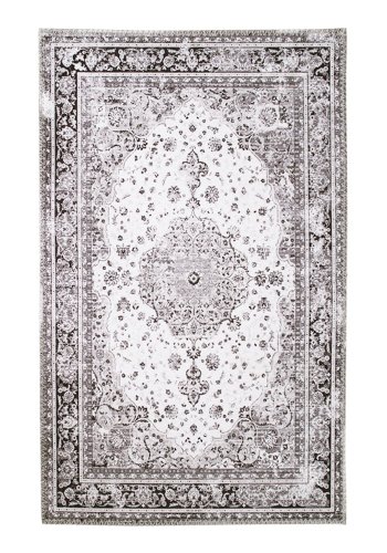 HOUSE NORDIC Havana gulvtppe - hvid og sort polyester (200x300)