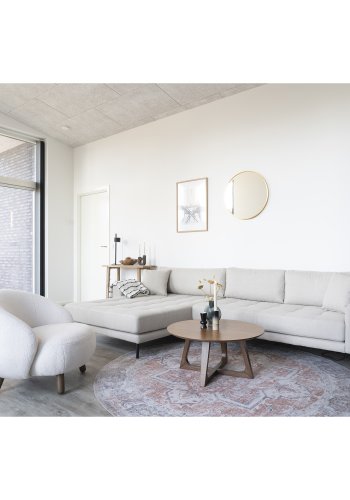 HOUSE NORDIC Havana gulvtppe, rund - multifarvet og orange/bl chenille polyester (200)