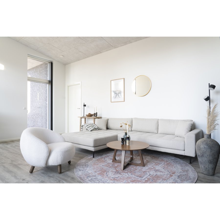 HOUSE NORDIC Havana gulvtppe, rund - multifarvet og orange/bl chenille polyester (200)