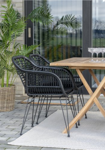 HOUSE NORDIC Menorca gulvtppe, rektangulr - sand genanvendt plastik (300x200)