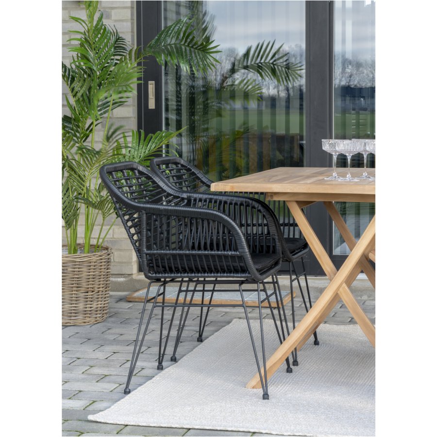 HOUSE NORDIC Menorca gulvtppe, rektangulr - sand genanvendt plastik (300x200)