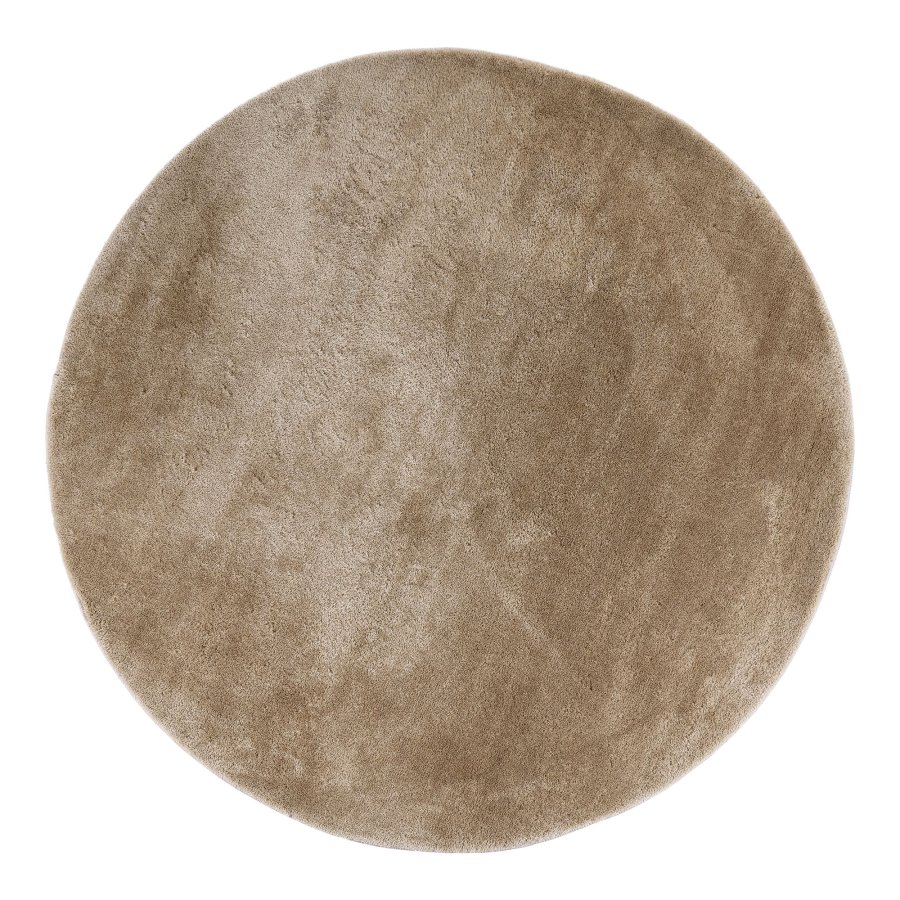 HOUSE NORDIC Miami gulvtppe, rund - sand polyester (160)