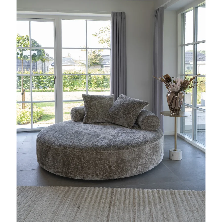 HOUSE NORDIC Mango gulvtppe, rektangulr - rhvid stof (160x230)