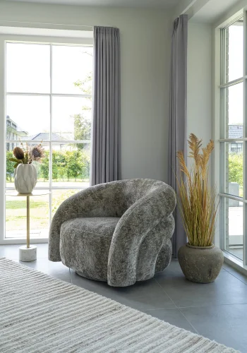 HOUSE NORDIC Mango gulvtppe, rektangulr - rhvid stof (200x300)